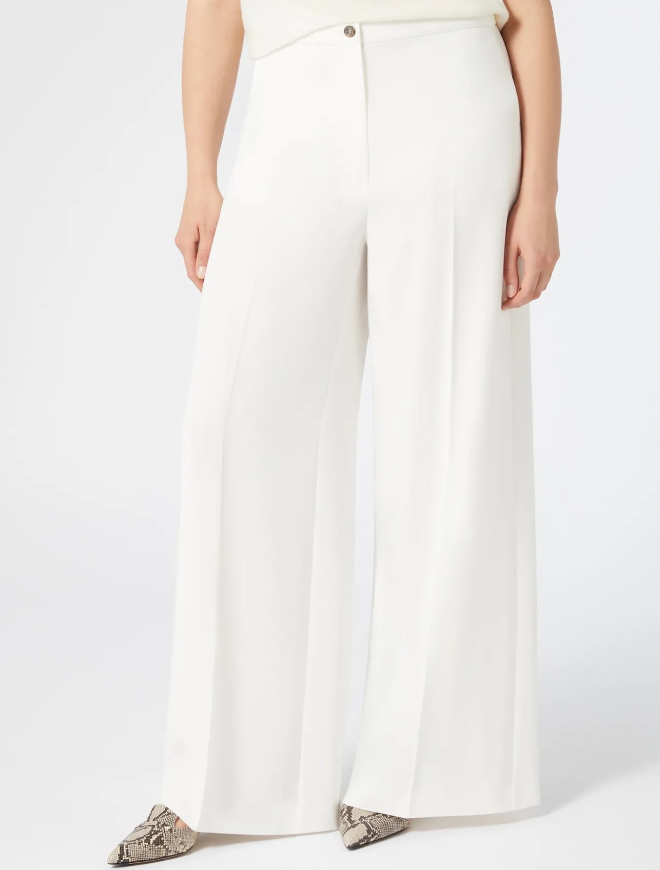 Online Marina Rinaldi Triacetate cady trousers WHITE
