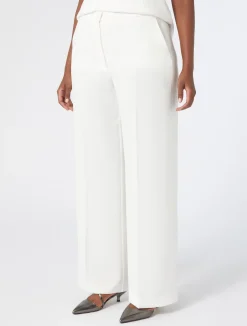 Fashion Marina Rinaldi Triacetate cady trousers WHITE