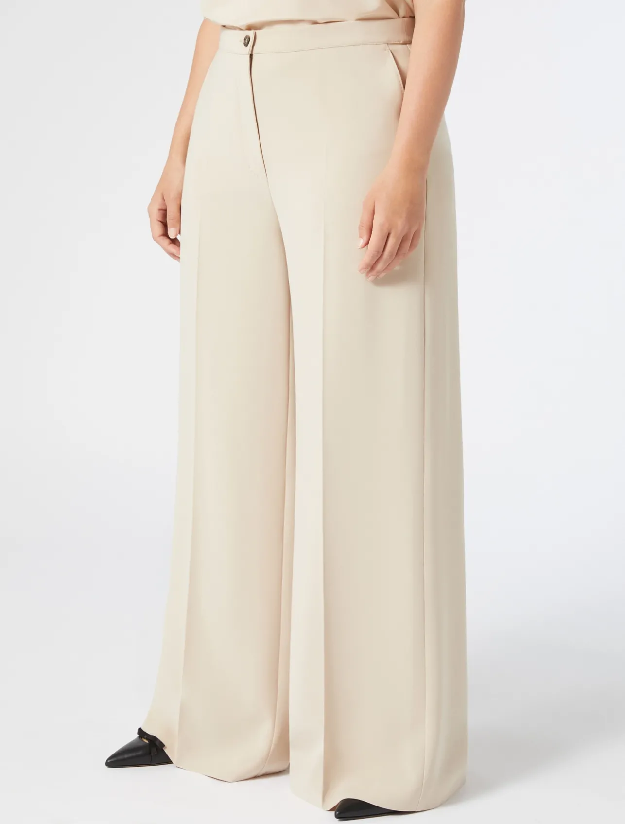 Discount Marina Rinaldi Triacetate cady trousers BEIGE