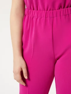 New Marina Rinaldi Triacetate cady trousers FUCHSIA