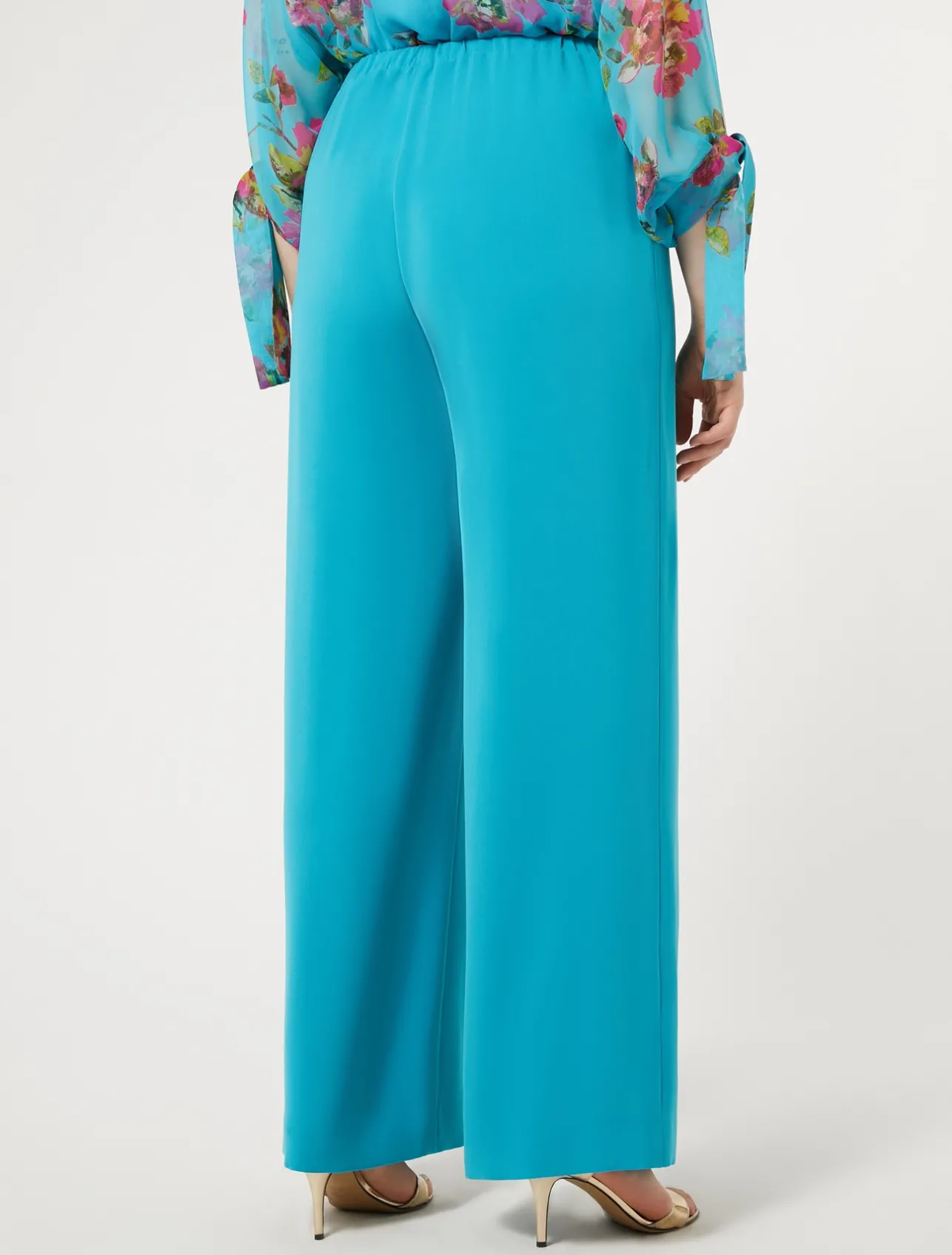 Clearance Marina Rinaldi Triacetate cady trousers TURQUOISE