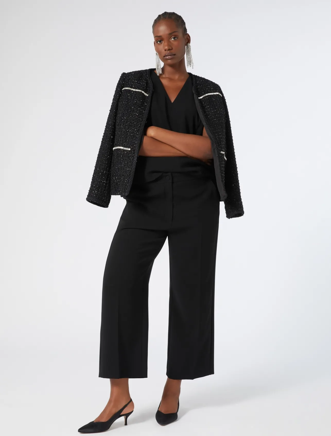 Hot Marina Rinaldi Triacetate cady trousers BLACK