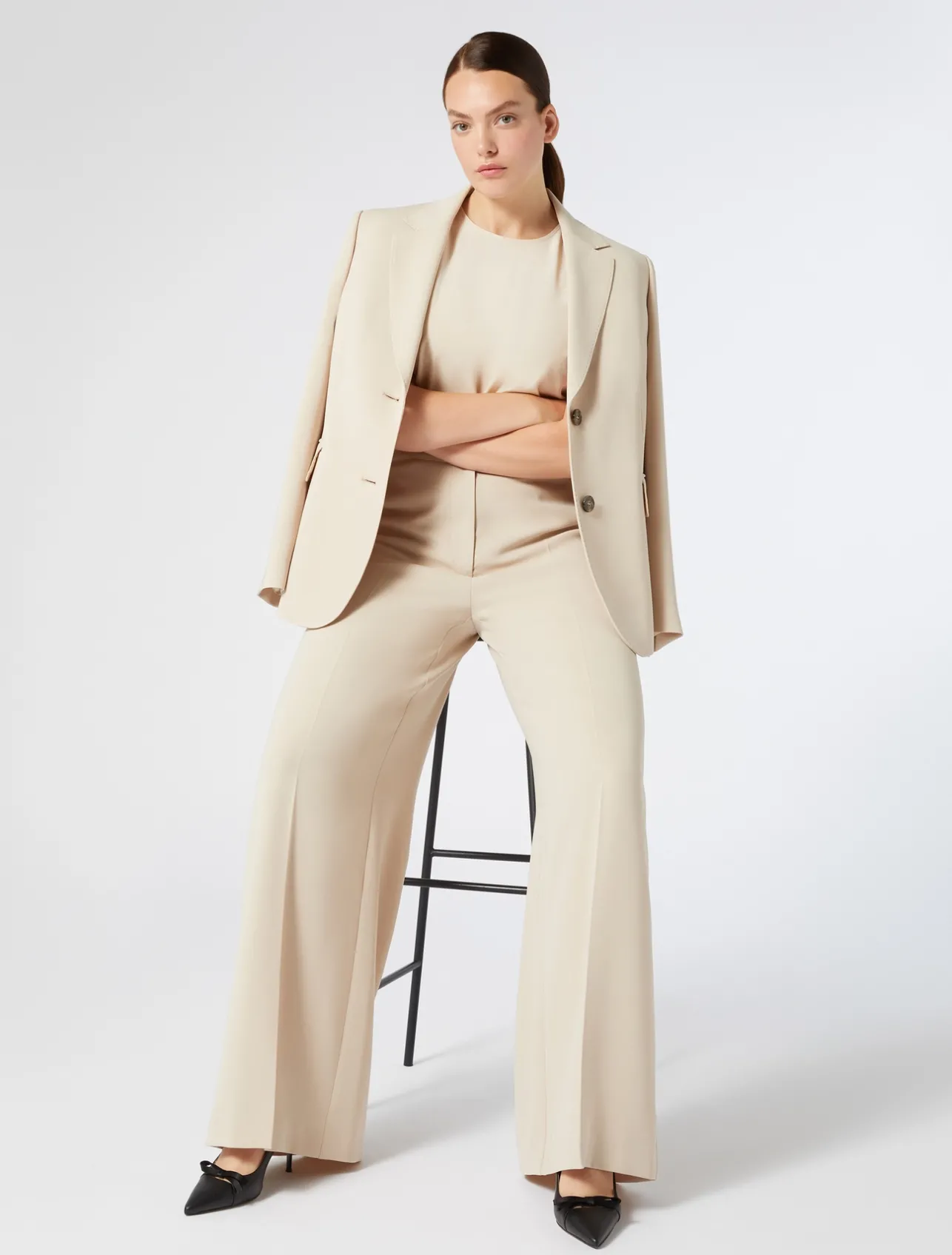 Discount Marina Rinaldi Triacetate cady trousers BEIGE