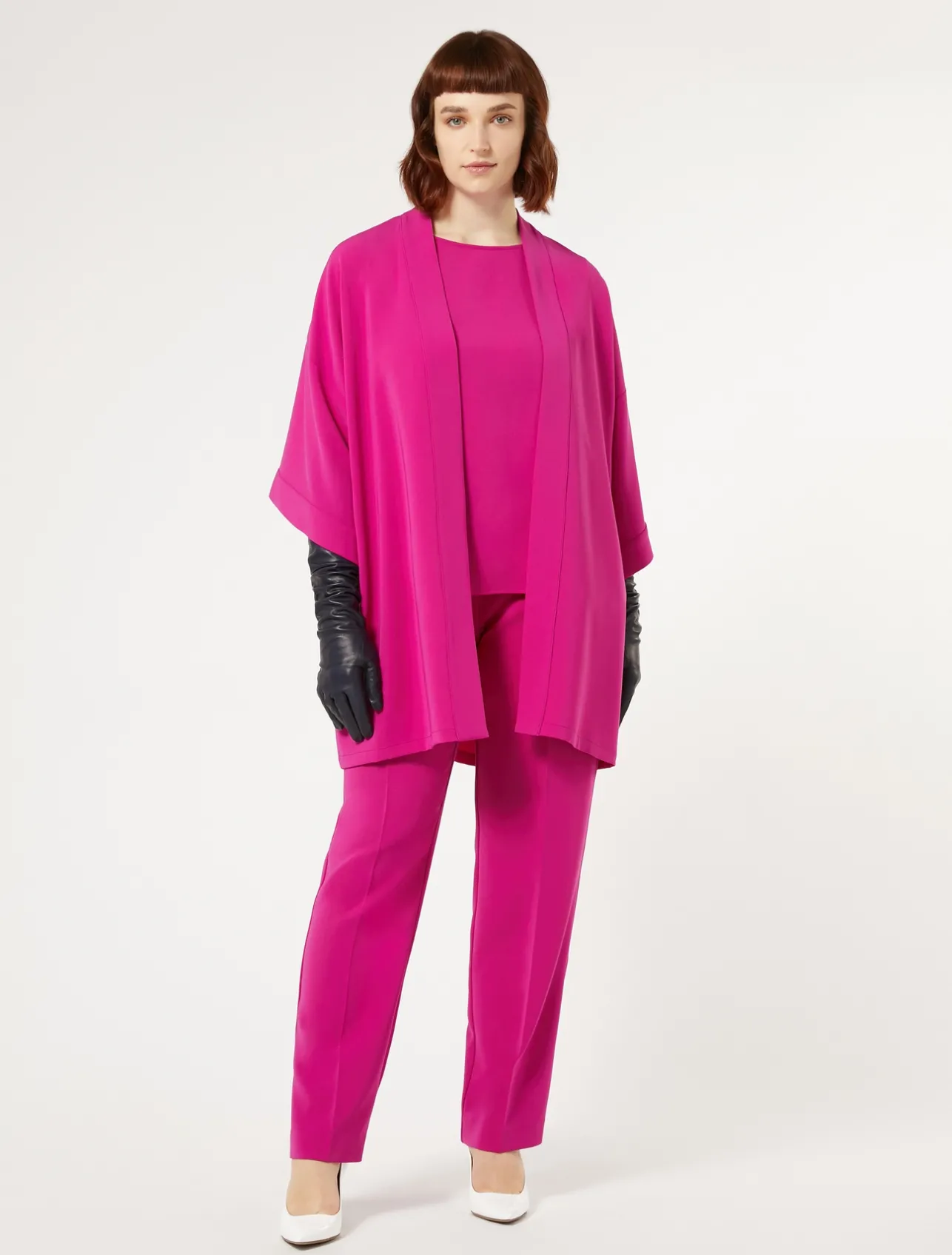 New Marina Rinaldi Triacetate cady trousers FUCHSIA