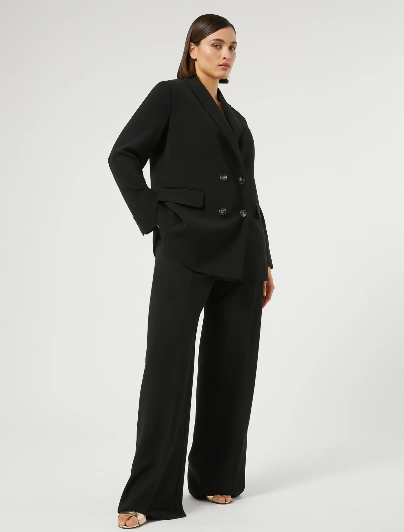 Sale Marina Rinaldi Triacetate cady trousers BLACK