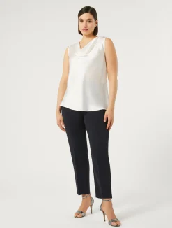 Fashion Marina Rinaldi Triacetate cady trousers MIDNIGHTBLUE