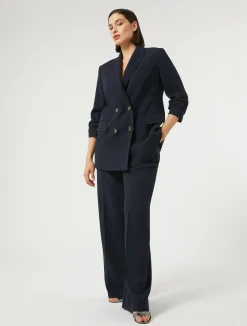 Outlet Marina Rinaldi Triacetate cady trousers MIDNIGHTBLUE