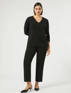 Clearance Marina Rinaldi Triacetate cady trousers BLACK