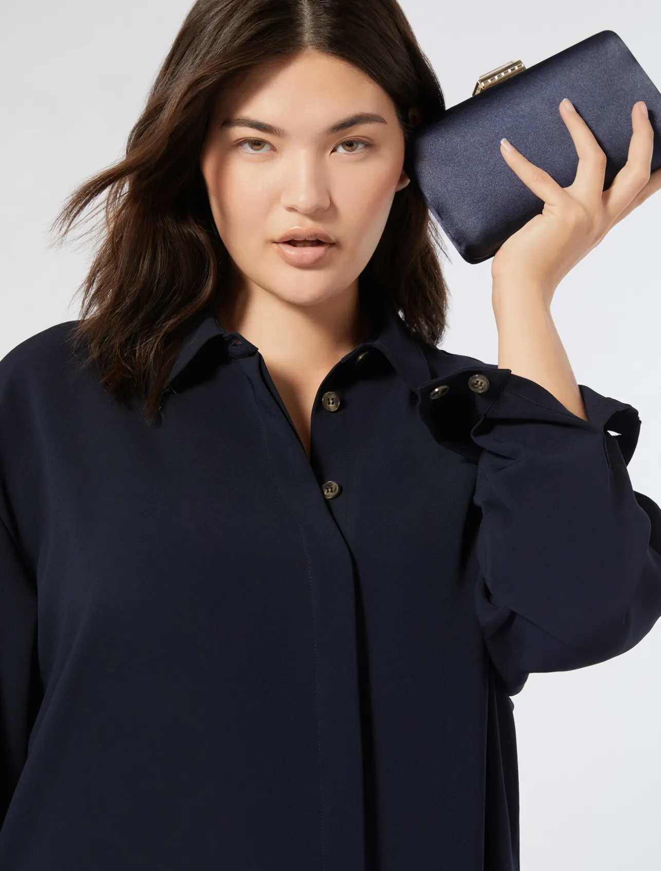 Sale Marina Rinaldi Triacetate cady tunic MIDNIGHTBLUE