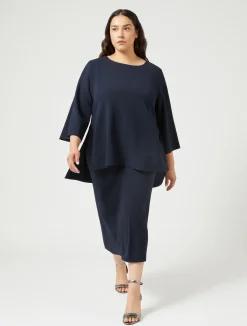 Clearance Marina Rinaldi Triacetate cady tunic MIDNIGHTBLUE