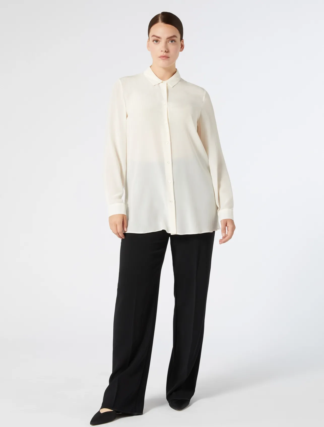 Clearance Marina Rinaldi Triacetate cigarette trousers BLACK