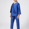 Fashion Marina Rinaldi Trousers in pure silk shantung PURPLE