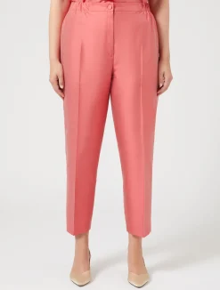 Hot Marina Rinaldi Trousers in pure silk shantung RED
