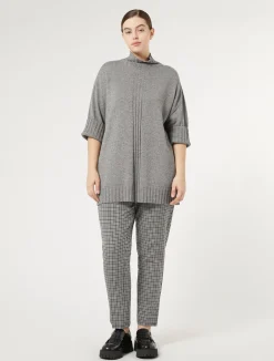 Discount Marina Rinaldi Trousers in viscose blend twill BLACK