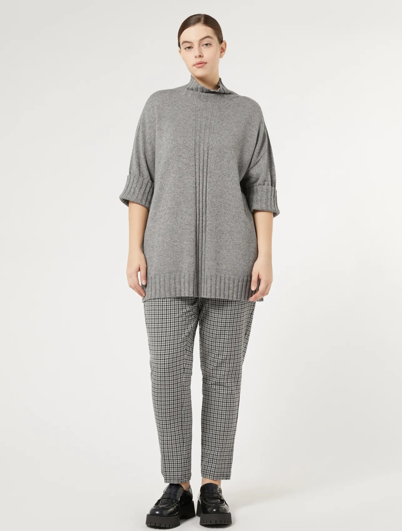 Discount Marina Rinaldi Trousers in viscose blend twill BLACK