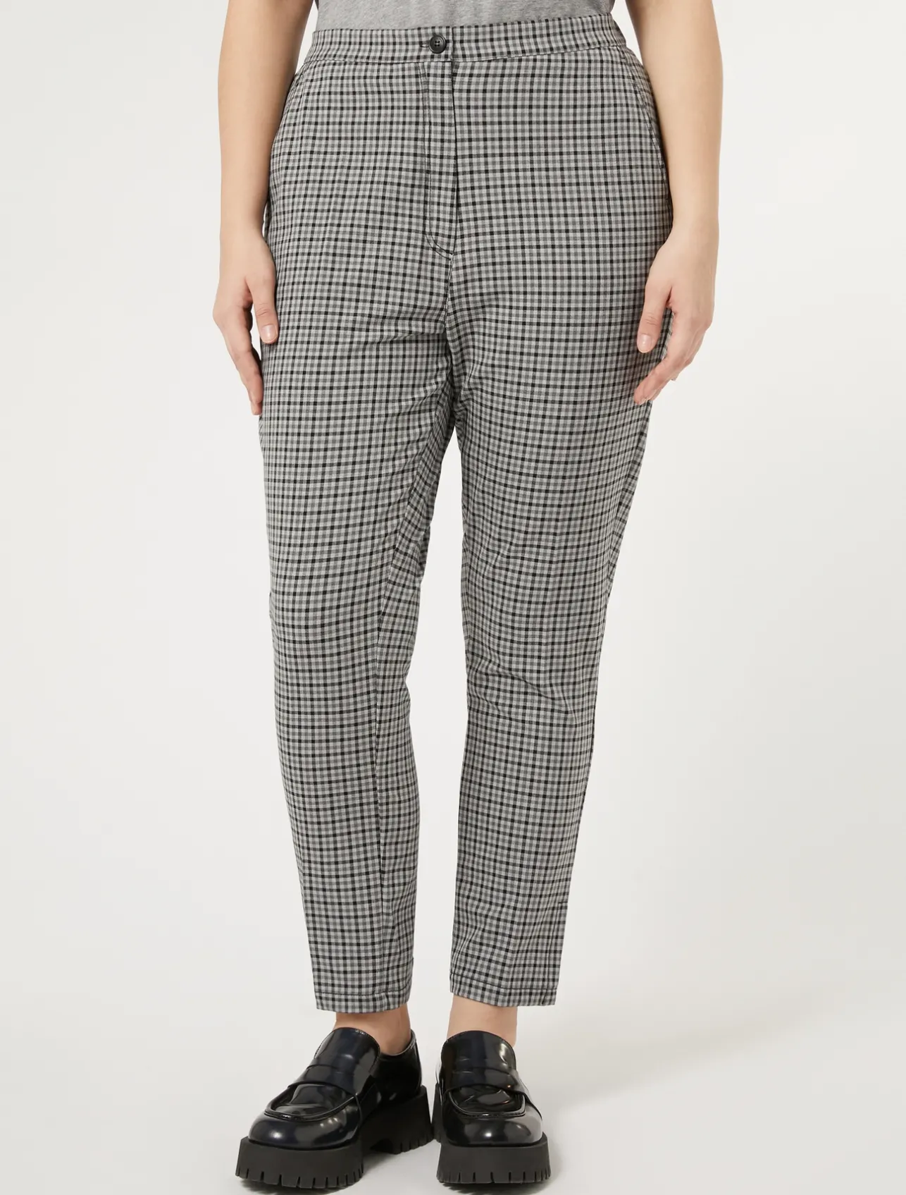 Discount Marina Rinaldi Trousers in viscose blend twill BLACK