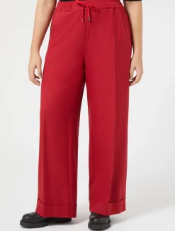 Discount Marina Rinaldi Trousers in viscose blend twill RED