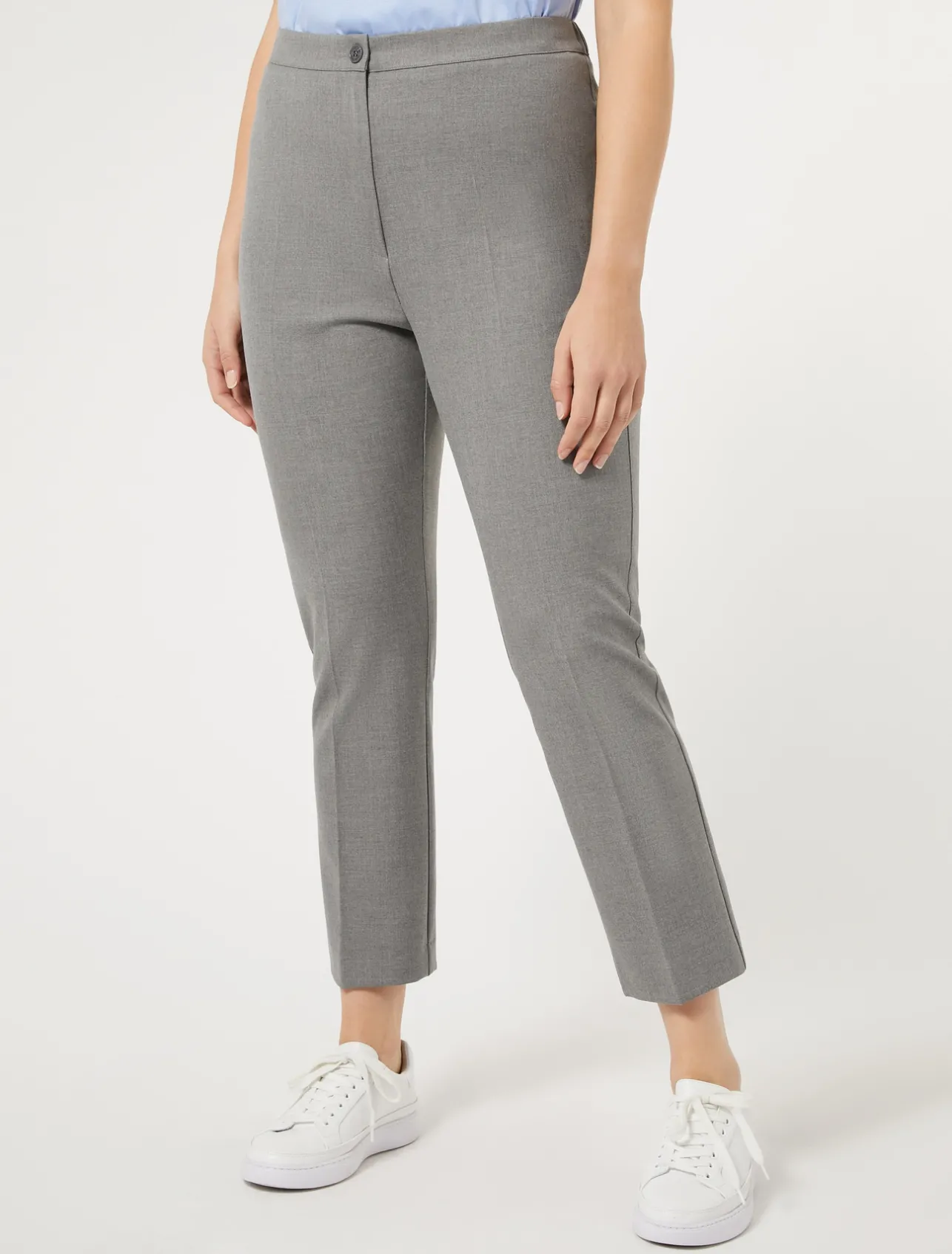 New Marina Rinaldi Trousers in viscose blend twill MEDIUMGREY