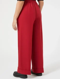 Discount Marina Rinaldi Trousers in viscose blend twill RED