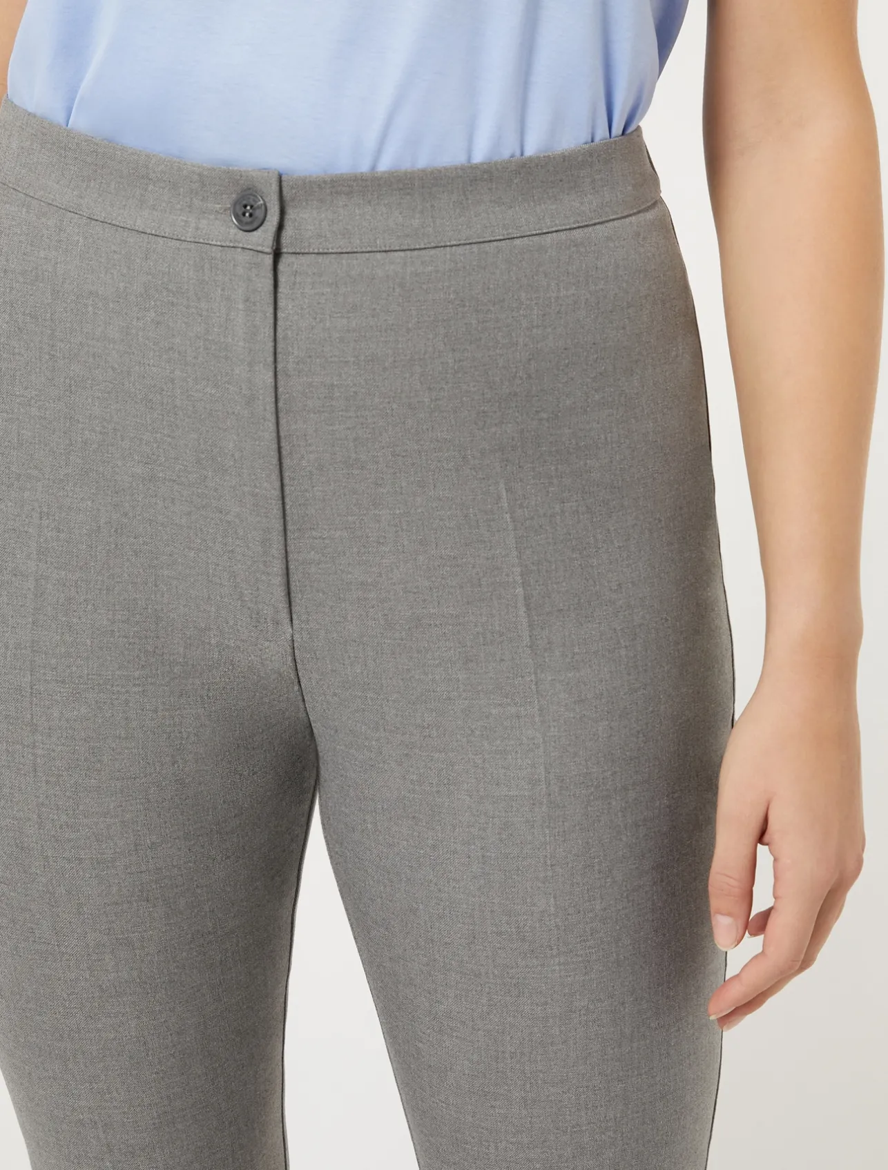 New Marina Rinaldi Trousers in viscose blend twill MEDIUMGREY