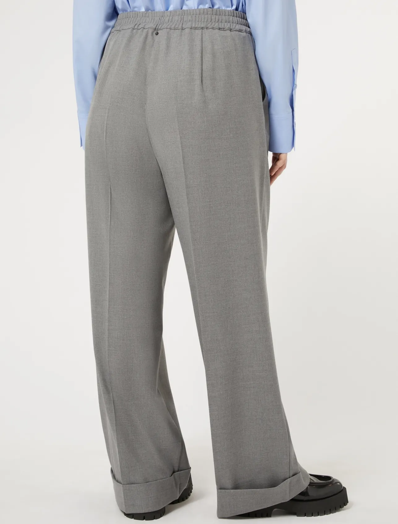 Fashion Marina Rinaldi Trousers in viscose blend twill MEDIUMGREY