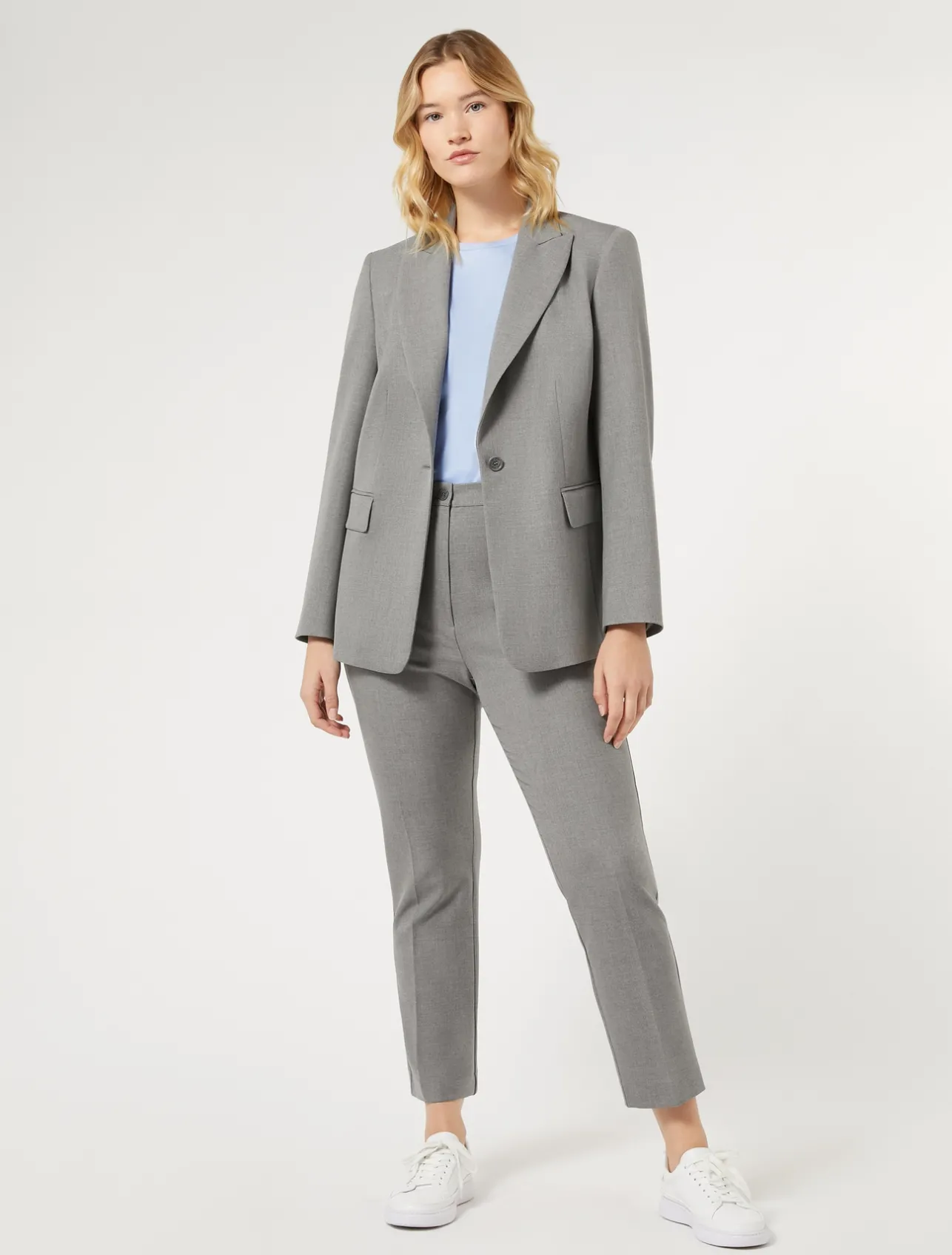 New Marina Rinaldi Trousers in viscose blend twill MEDIUMGREY