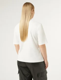 New Marina Rinaldi T-shirt in stretch cotton jersey WHITE