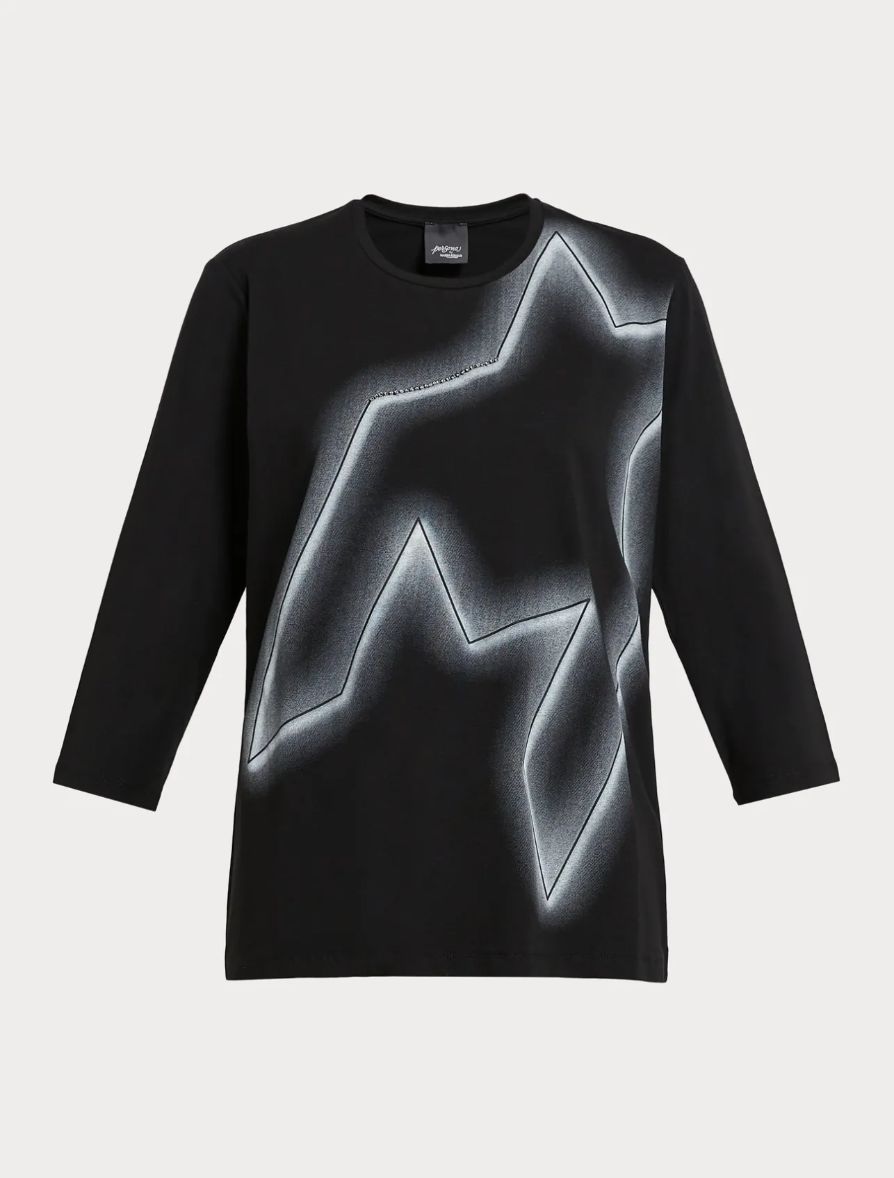 Hot Marina Rinaldi T-shirt in stretch cotton jersey BLACK