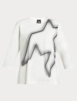 New Marina Rinaldi T-shirt in stretch cotton jersey WHITE