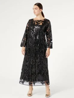 New Marina Rinaldi Tulle dress with sequins BLACK