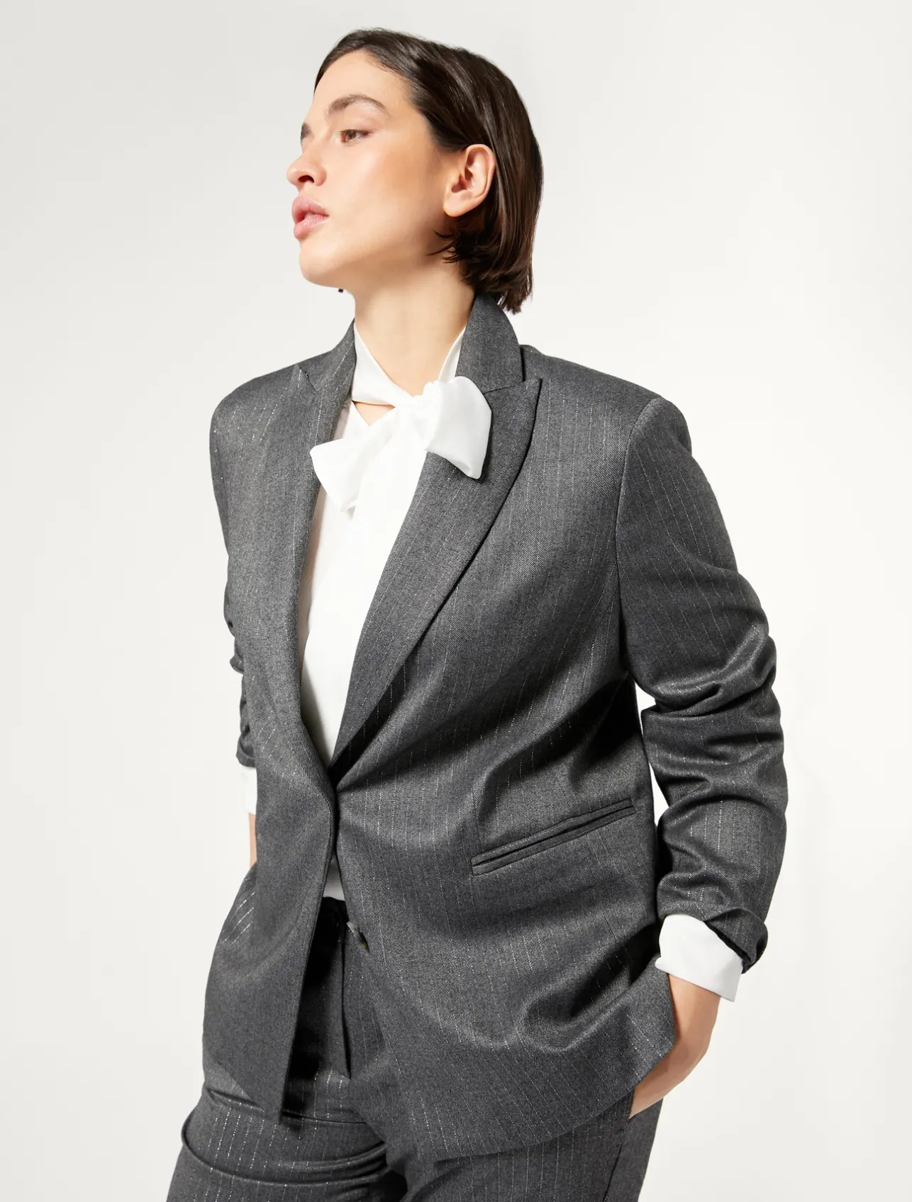 Outlet Marina Rinaldi Twill blazer MEDIUMGREY