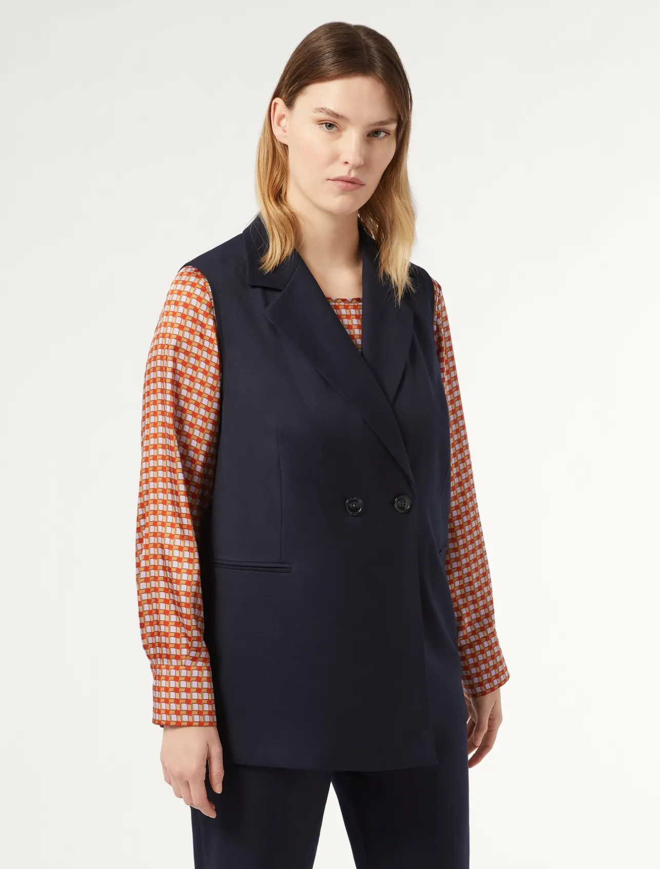 Hot Marina Rinaldi Twill gilet MIDNIGHTBLUE
