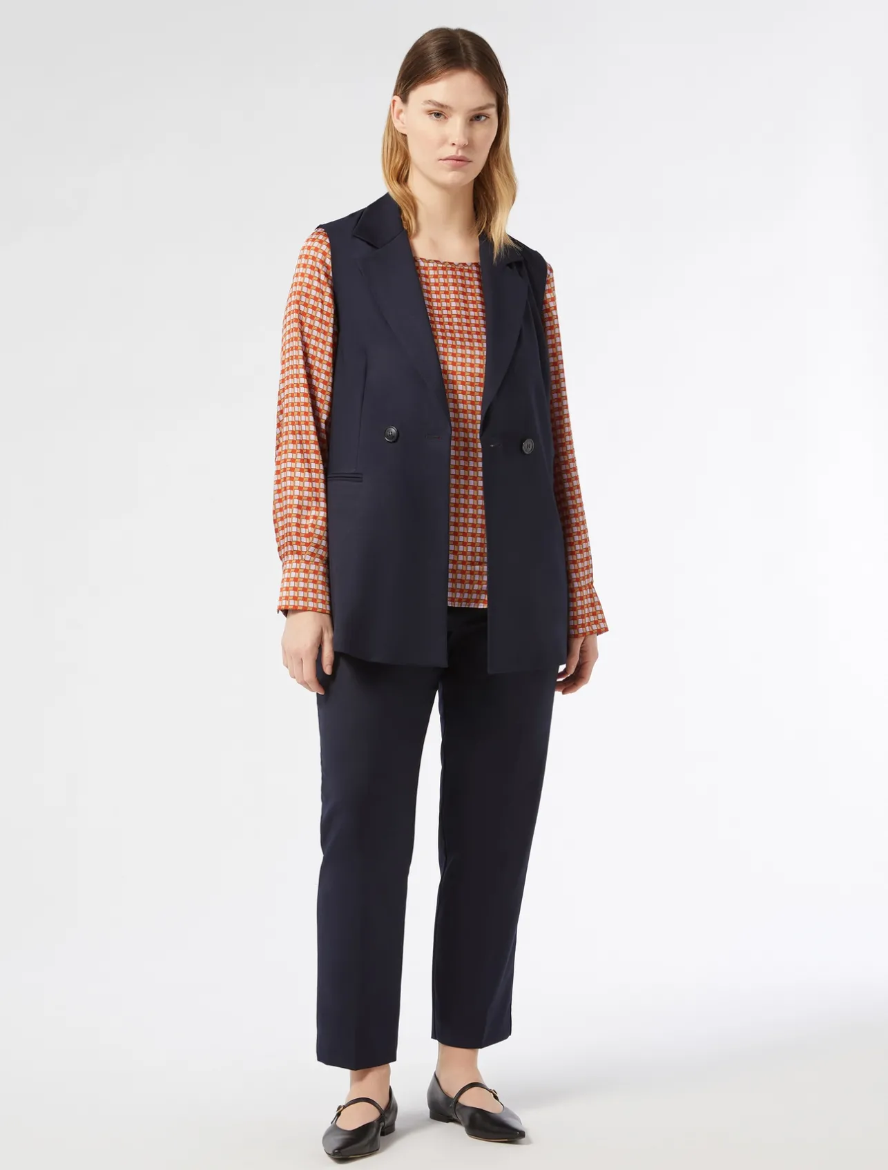 Hot Marina Rinaldi Twill gilet MIDNIGHTBLUE