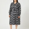 Discount Marina Rinaldi Twill shirt dress BLACK