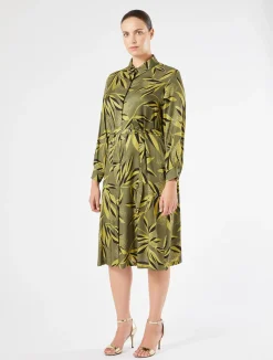 Best Marina Rinaldi Twill shirt dress MOSSGREEN