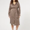 Discount Marina Rinaldi Twill shirt dress TERRACOTTA