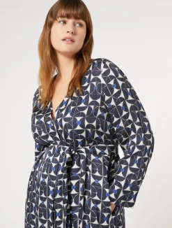 Sale Marina Rinaldi Twill shirt dress ULTRAMARINE