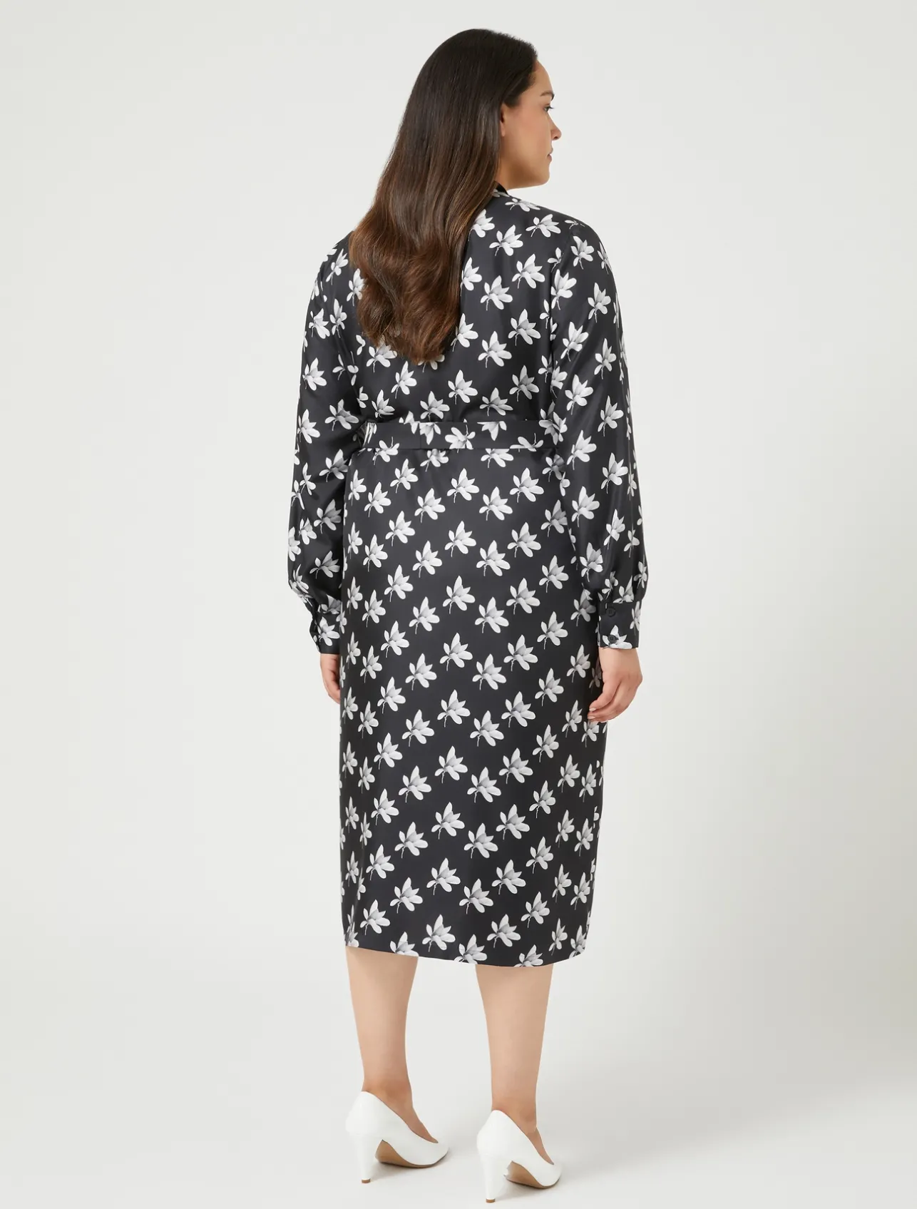 Discount Marina Rinaldi Twill shirt dress BLACK