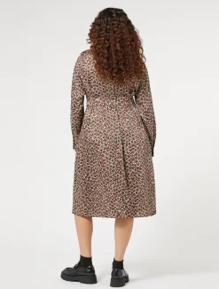 Discount Marina Rinaldi Twill shirt dress TERRACOTTA
