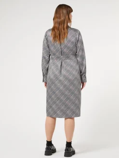 Sale Marina Rinaldi Twill shirt dress BLACK