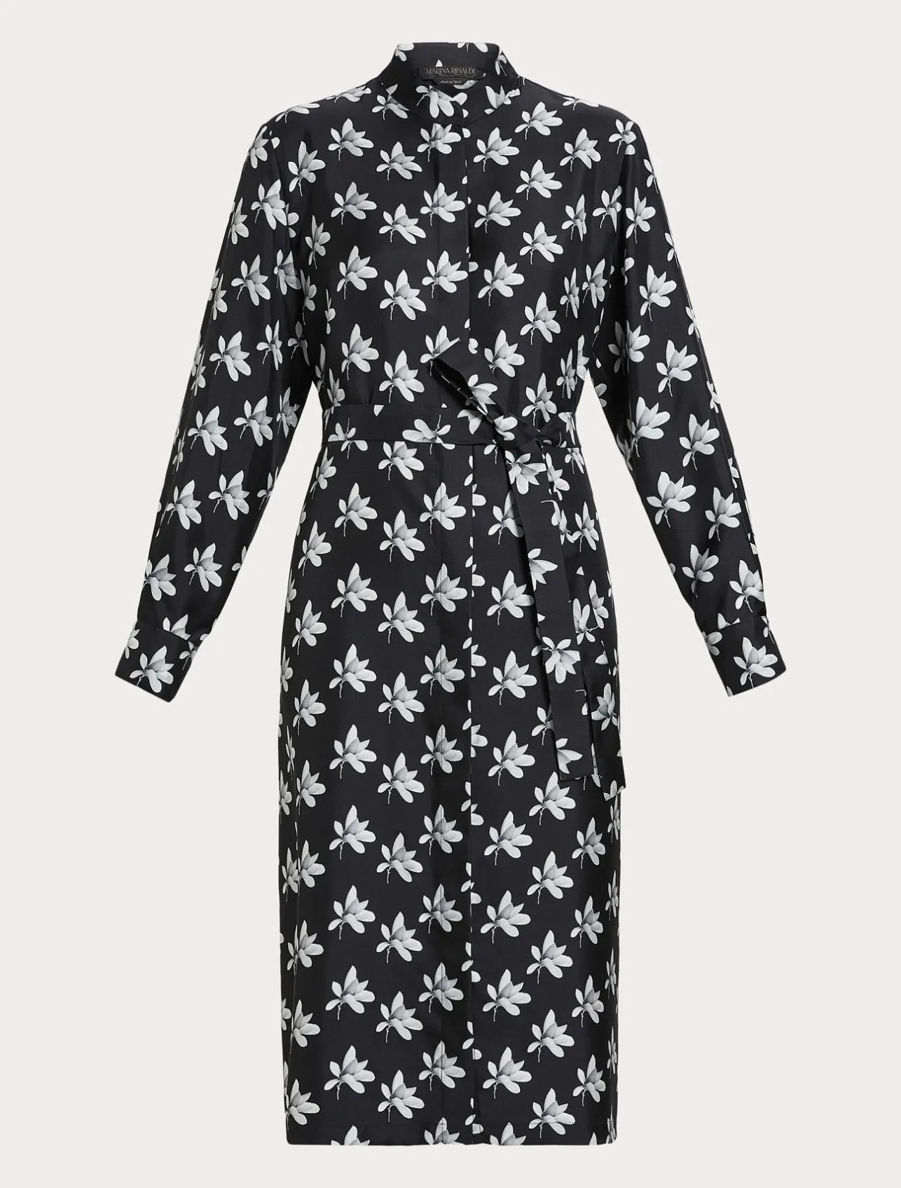 Discount Marina Rinaldi Twill shirt dress BLACK