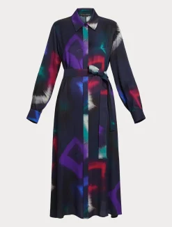 Clearance Marina Rinaldi Twill shirt dress BLACK
