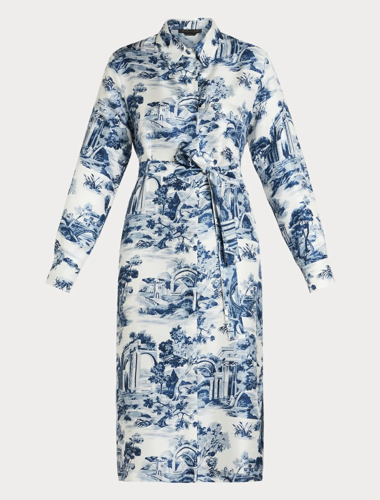 Clearance Marina Rinaldi Twill shirt dress WHITEBLUE