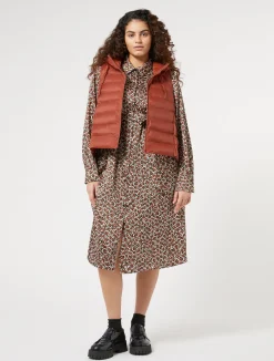 Discount Marina Rinaldi Twill shirt dress TERRACOTTA