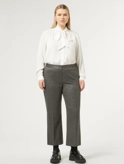 Online Marina Rinaldi Twill trousers MEDIUMGREY