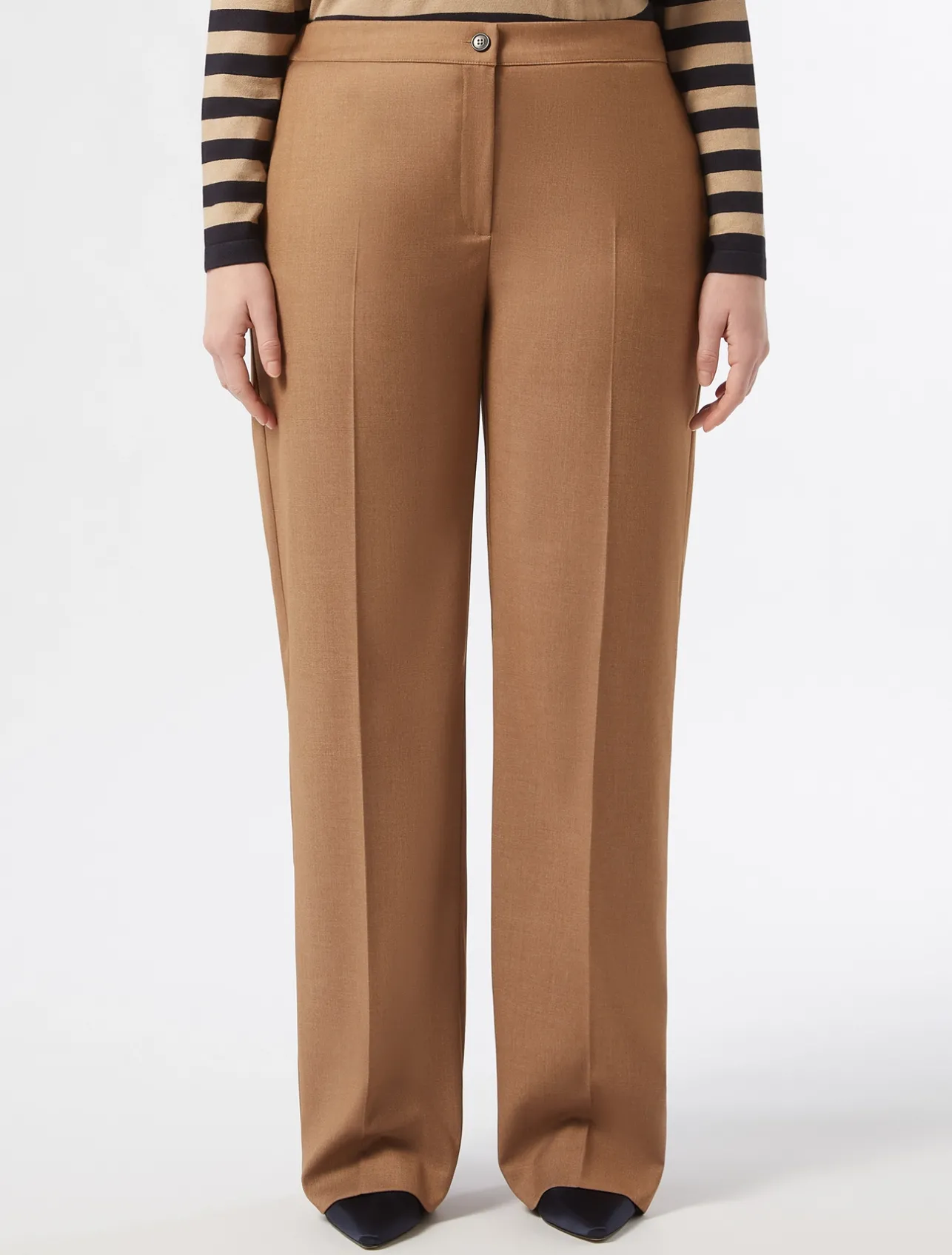 New Marina Rinaldi Twill trousers HAZELNUTBROWN