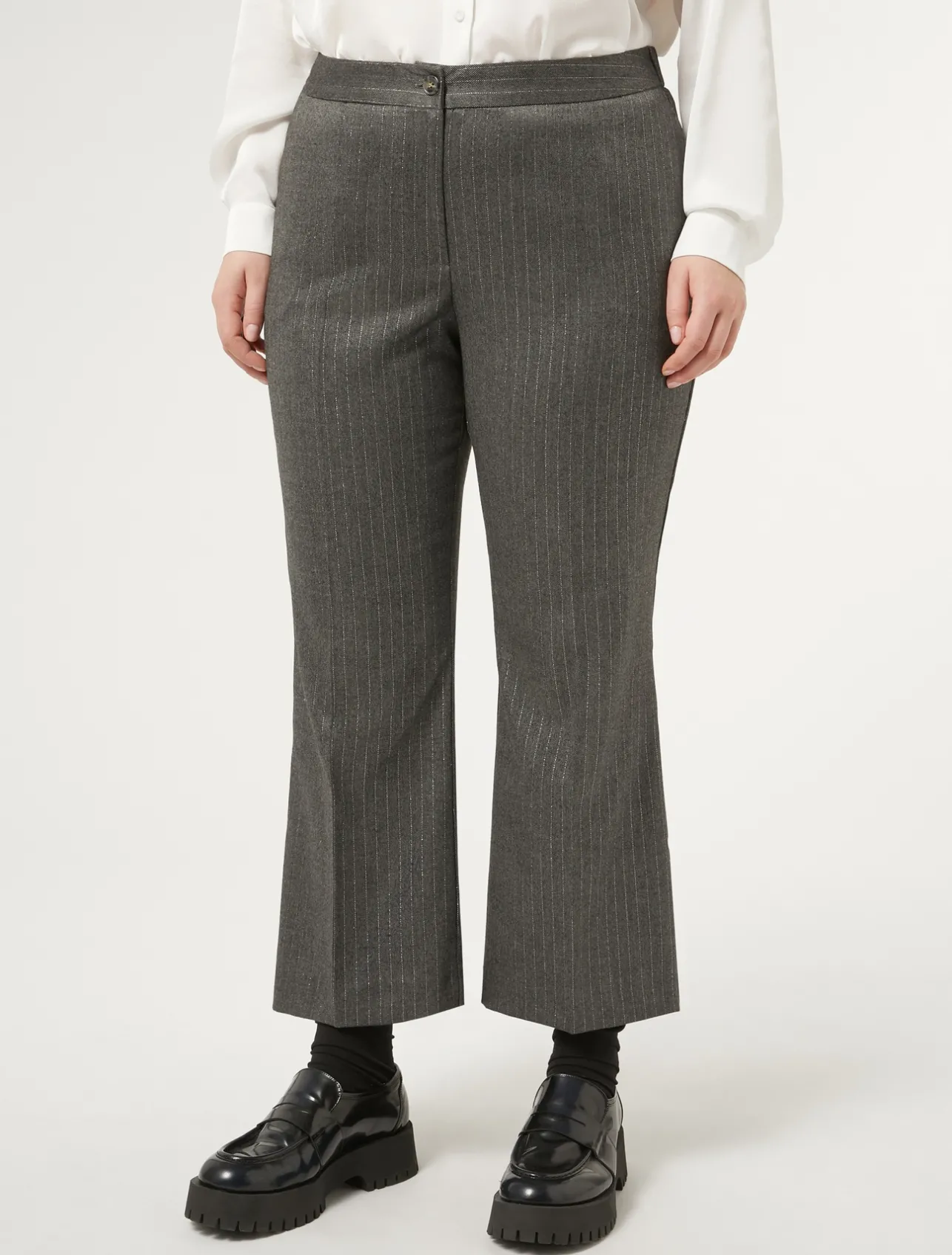 Online Marina Rinaldi Twill trousers MEDIUMGREY