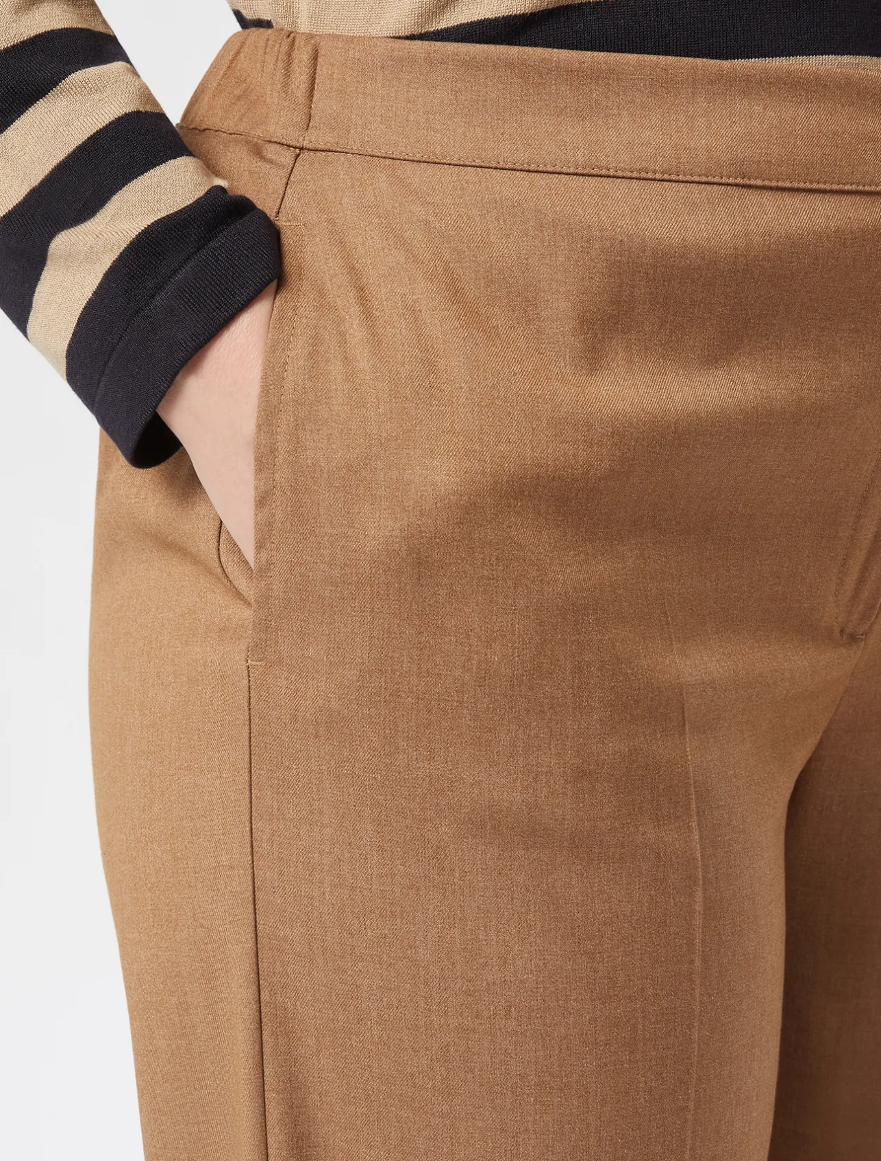 New Marina Rinaldi Twill trousers HAZELNUTBROWN