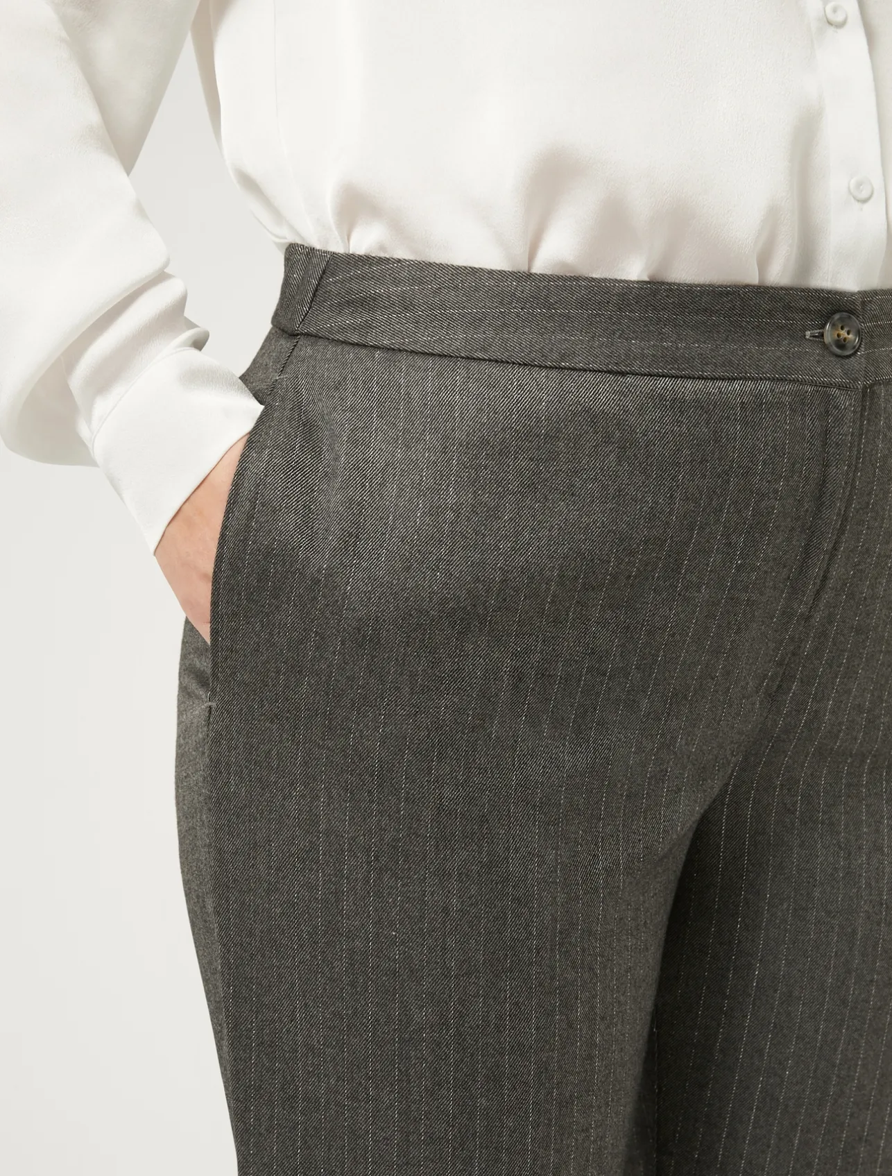 Online Marina Rinaldi Twill trousers MEDIUMGREY