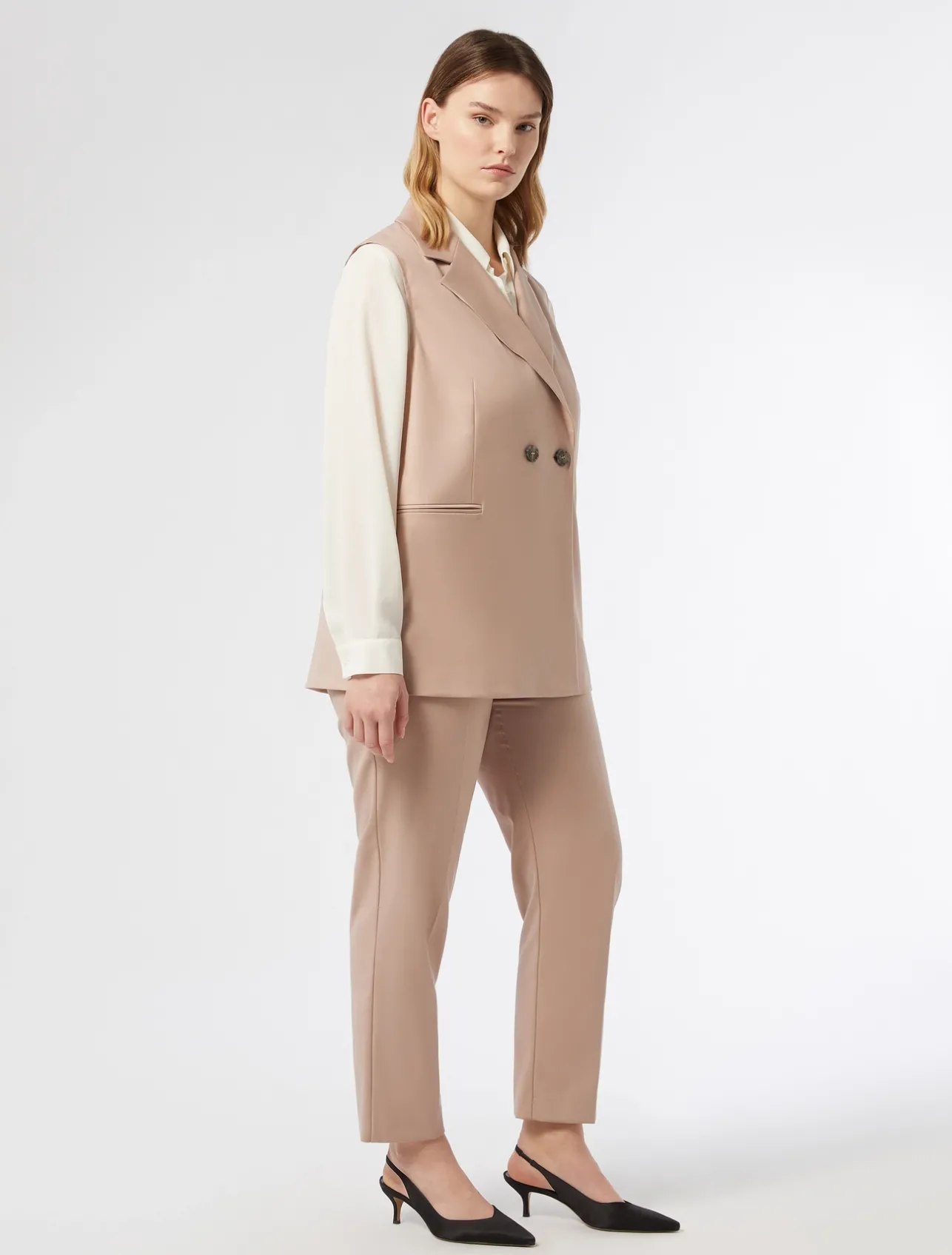 Clearance Marina Rinaldi Twill trousers MAUVE